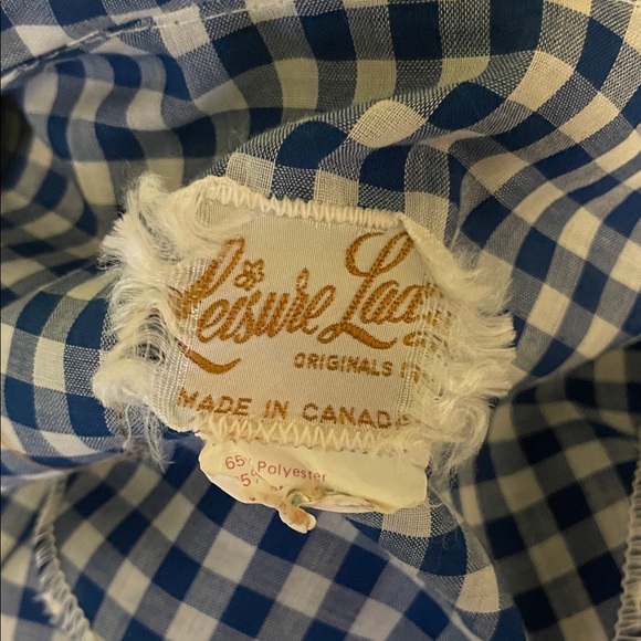 beautiful Blue Gingham Dress with Floral Pocket - Picture 7 of 12